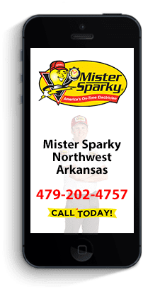 Mister Sparky Electrician NWA emergency electrician phone number 479-202-4757.