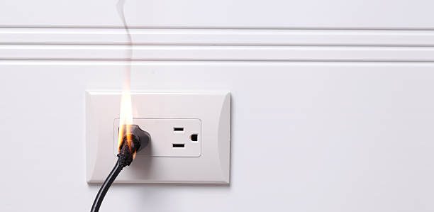 Electrical fire that could require work from an emergency electricians in Arkansas
