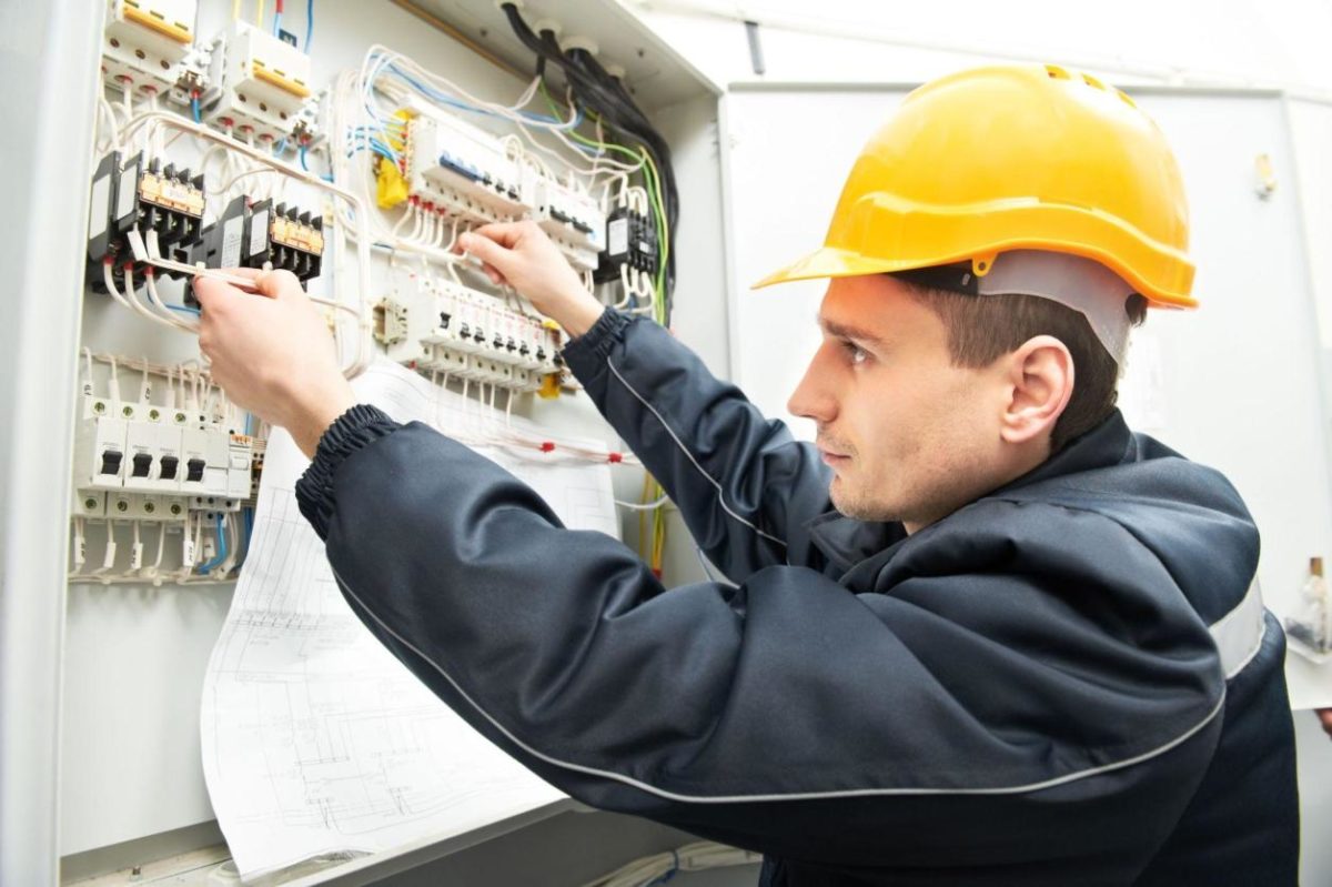 Electrician working to Upgrade Electrical Panel